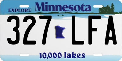 MN license plate 327LFA