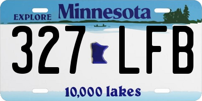 MN license plate 327LFB