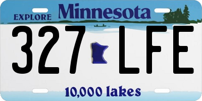 MN license plate 327LFE