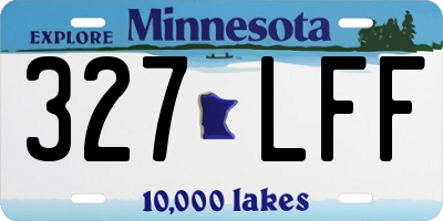 MN license plate 327LFF