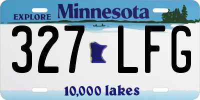 MN license plate 327LFG