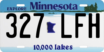 MN license plate 327LFH