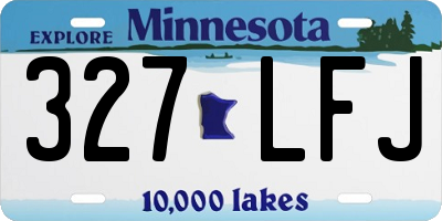 MN license plate 327LFJ