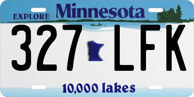 MN license plate 327LFK