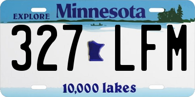 MN license plate 327LFM