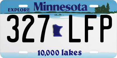 MN license plate 327LFP