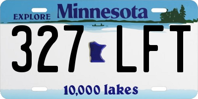 MN license plate 327LFT