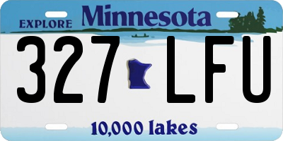MN license plate 327LFU