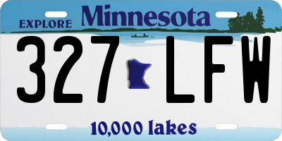 MN license plate 327LFW
