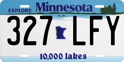 MN license plate 327LFY