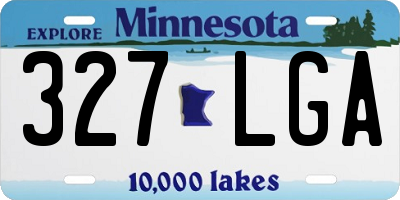MN license plate 327LGA