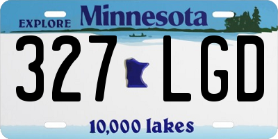 MN license plate 327LGD