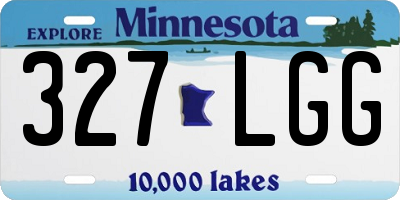 MN license plate 327LGG