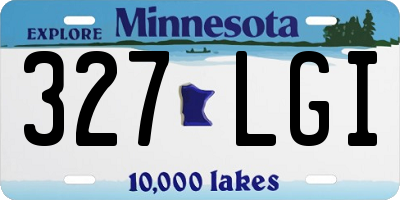 MN license plate 327LGI