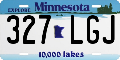 MN license plate 327LGJ