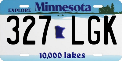 MN license plate 327LGK