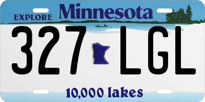 MN license plate 327LGL