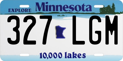 MN license plate 327LGM