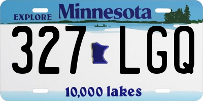 MN license plate 327LGQ