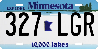 MN license plate 327LGR