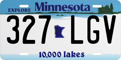 MN license plate 327LGV