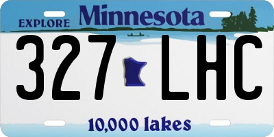 MN license plate 327LHC