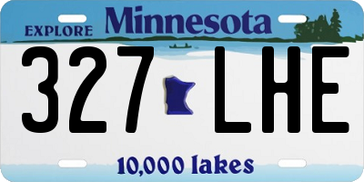 MN license plate 327LHE