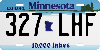 MN license plate 327LHF