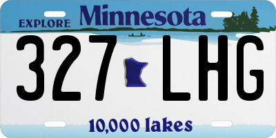 MN license plate 327LHG