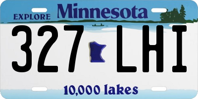 MN license plate 327LHI