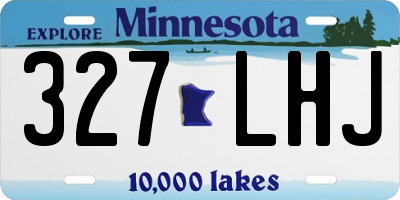 MN license plate 327LHJ