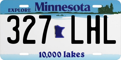 MN license plate 327LHL