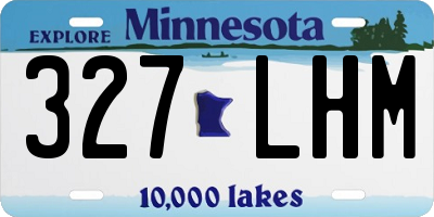 MN license plate 327LHM