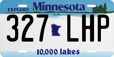 MN license plate 327LHP