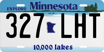 MN license plate 327LHT