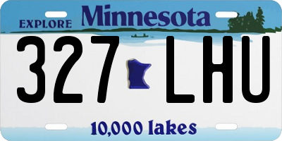 MN license plate 327LHU