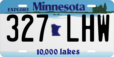 MN license plate 327LHW
