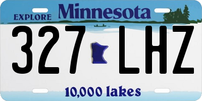 MN license plate 327LHZ