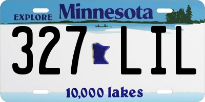 MN license plate 327LIL
