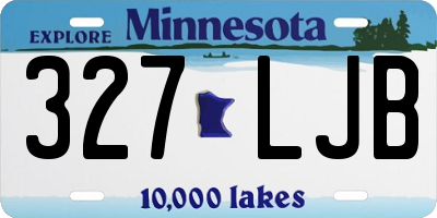 MN license plate 327LJB