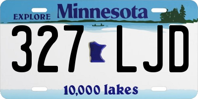 MN license plate 327LJD