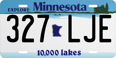 MN license plate 327LJE