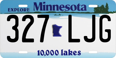 MN license plate 327LJG