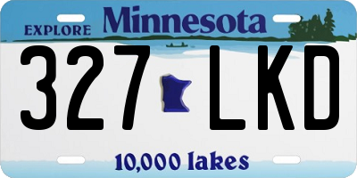 MN license plate 327LKD