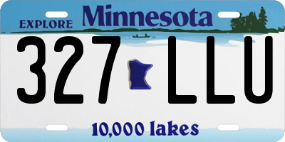 MN license plate 327LLU