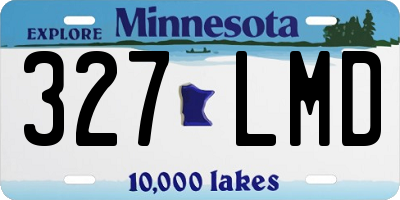 MN license plate 327LMD