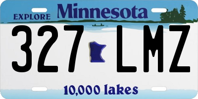 MN license plate 327LMZ