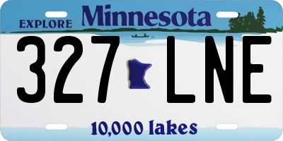 MN license plate 327LNE