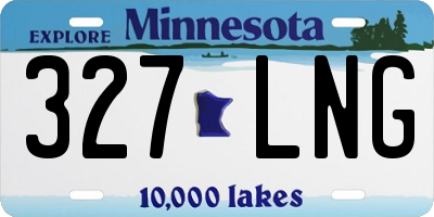 MN license plate 327LNG