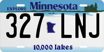 MN license plate 327LNJ